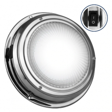 Luz de techo LED blanca fría, con ON-OFF Interruptor, Acero Inoxidable AISI304