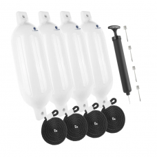 JUEGO DE  4 DEFENSAS MARINAS DE 6.5" X 25" BLANCO