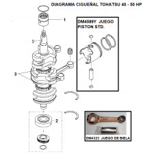 DIAGRAMA DE CIGUEÑAL TOHATSU 40 - 50 HP