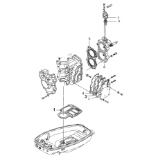 DIAGRAMA PARTES DE BLOCK TOHATSU 9.9 - 15 - 18 HP