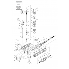 DIAGRAMA DE PARTES DE TRANSMISION YAMAHA 85 - 90 HP