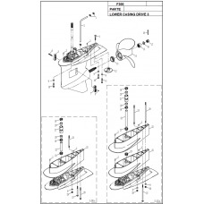 F300 LOWER CASING DRIVE 3 ROTACION ESTANDAR F300 LOWER CASING DRIVE 3 ROTACION ESTANDAR