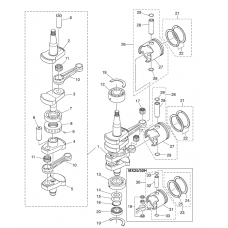 PARTES DE CIGUEÑAL TOHATSU 25-30HP