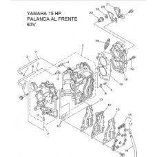 YAMAHA BLOCK 15 HP PALANCA AL FRENTE